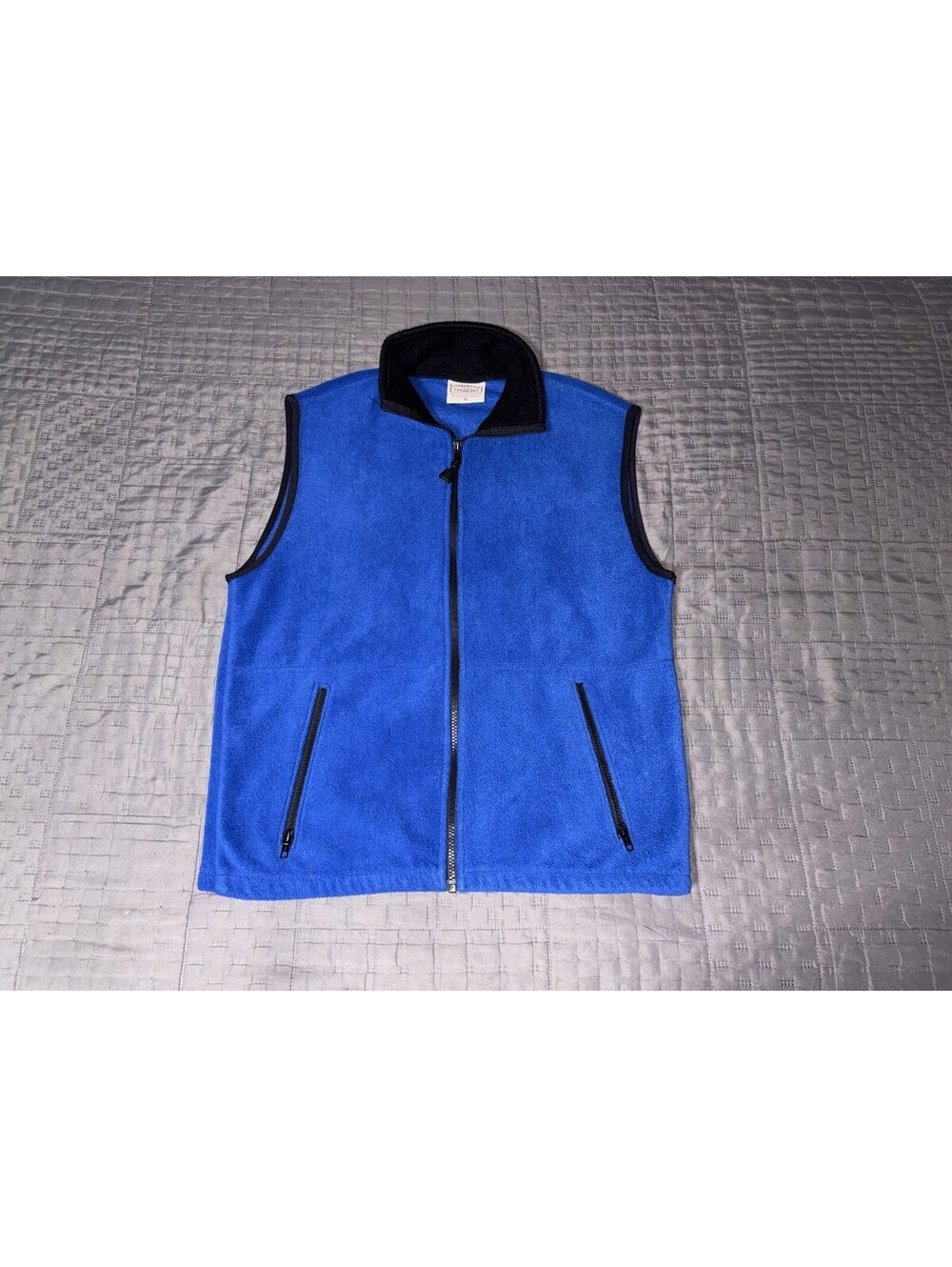 Vintage Timberline Colorado USA Blue Fleece Vest Full Zip Men’s M Outdoor 90s